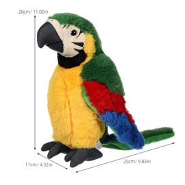 JOINPAYA Plush Parrot Stuffed Animal: Simulation Green Parrot Stuffed Plush Doll Cuddly Cartoon Parrot Pillow Doll for Christmas Birthday Present