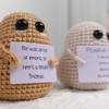 DICHA Crochet Positive Potato with Christmas Hat- Cute and Funny