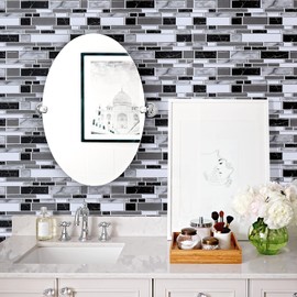Livebor Peel and Stick Backsplash Wallpaper Kitchen Backsplash Wallpaper 11.8inch x 196.8inch Tile Contact Paper Kitchen Peel and Stick Countertops Waterproof Contact Paper for Bathroom Tile Vinyl