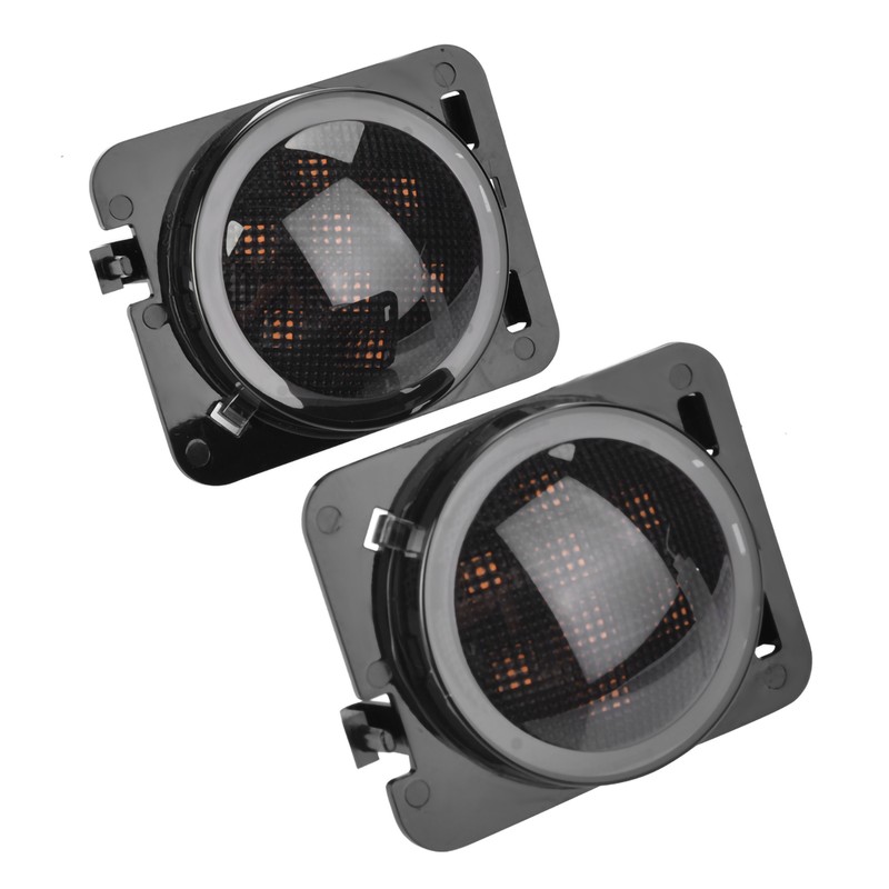 Pair of LED Fender Turn Signal Side Marker Light Fit