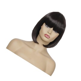 Baluue Hair Topper for Women Women Short Straight Wig Fake Hair Comfortable and Natural Looking Wig