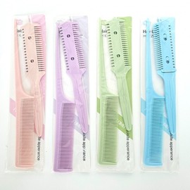 Hair Cutting and Styling Rat-Tail Comb 2-Piece Set 13ea