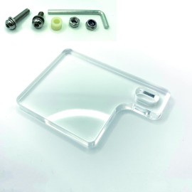 Asateru AP15T Universal Acrylic Liability Sticker Plate for Motorcycle (5mm Thick) Transparent