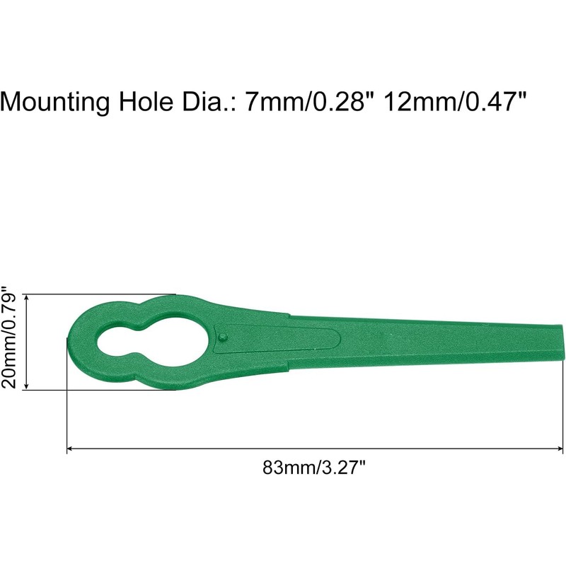 100pcs Plastic Replacement Blades,Garden Lawn Mower Trimmer Blades,100 Grass Cutter