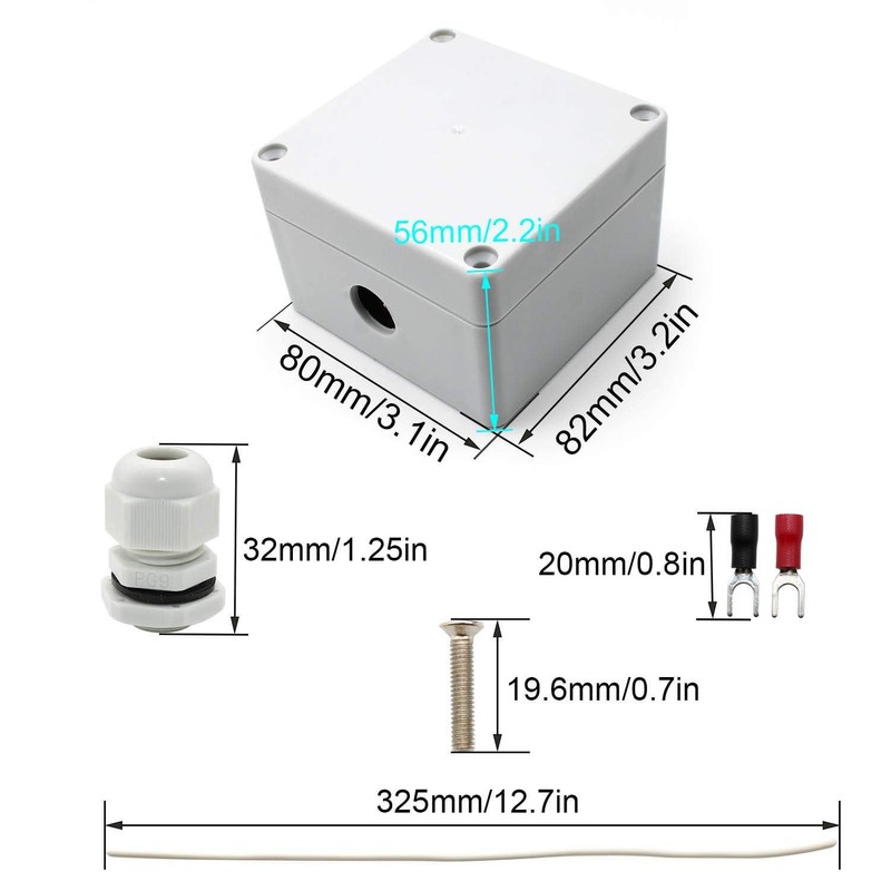LWLWA Junction Box ABS, White IP66 Waterproof Junction Box, Outdoor