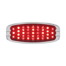 United Pacific CTL424803 Bright 39LED Tail Light w/Flush Mount Bezel for 1941-48 Chevy Car, Injection Molded Lens, Diecast Bezel – Red Lens – One Unit