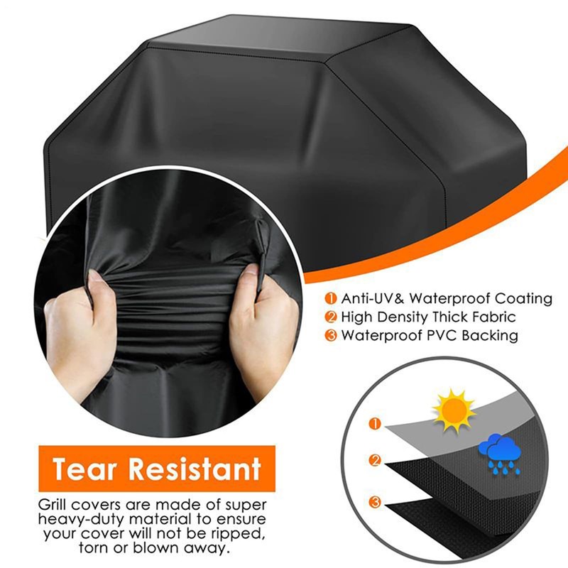 BBQ Covers for Outside - BBQ Cart Cover,Waterproof Anti-UV Protector