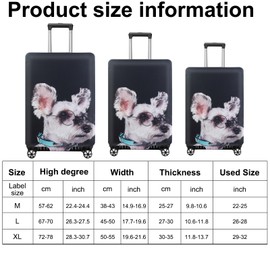 Amexo Luggage Cover Suitcase Cover Travel Suitcase Protective Cover Elastic Luggage Protective Cover with 22 to 32 Inches, black