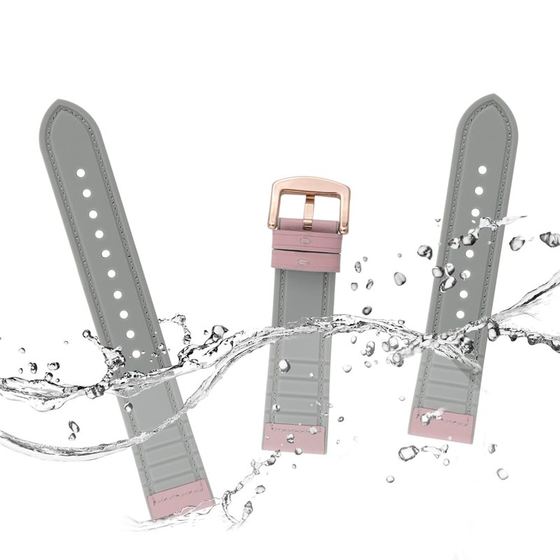 C2D JOY Leather & Silicone Mixed Strap Compatible with vivosmart