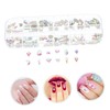 FOMIYES Nail Rhinestones Flatback Glass Nail Charms Decorations Glitter for