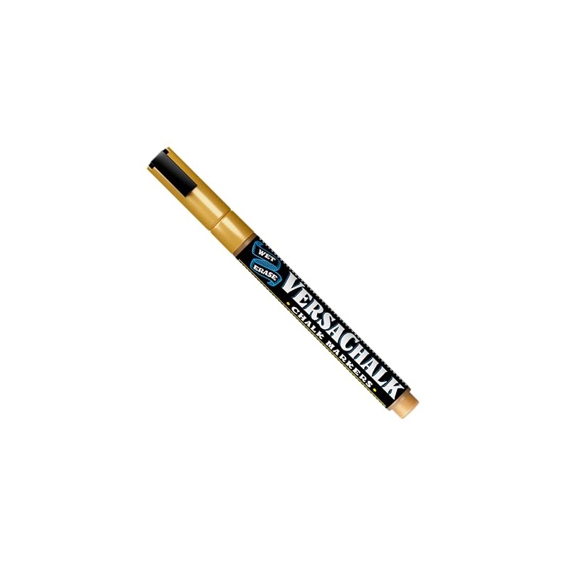 VersaChalk Metallic Gold Chalk Marker - 3mm Tip, Dry Erase,
