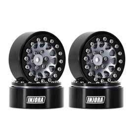 INJORA 1.3 Inch Aluminium Beadlock Wheels Rims for TRX4M SCX24 1/24 1/18 RC Crawler