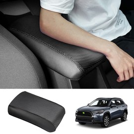 Karltys Car Center Console Cover, Car Middle Console Cover Anti Scratch Waterproof, Leather Armrest Pad for Toyota Corolla Cross 2022-2025 Arm Rest Accessories