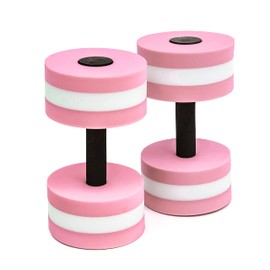 Lightweight Aquatic Exercise Dumbells - Set of 2 Foam - For Water Aerobics - By Trademark Innovations (Dark Pink)