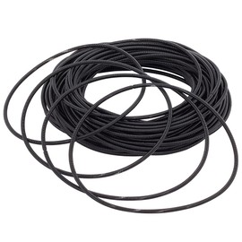 BENECREAT 50Pcs 2-1/4 inch Guitar String Bracelets, 2mm Black Spring Bracelets Minimalist Bracelets Flexible Wire French Gimp Wire Layered Bracelet for Stackable Wearing