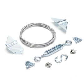 SANKINS Anti-Sag Gate Kits for Wooden Fence, Zinc Plated Steel, Gate Support Cable Kit Hardware, Gate Sag Frame Kit Hardware for Wooden Fence, Wood Gate Door Repair Kit for Outdoor, 1 Pack, Silver