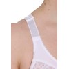 Gemm Womens White Front Fastening Non Wired Firm Support Lace