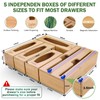 Gamtik Individual Storage Bag Organizer for Kitchen Drawer, Bamboo with