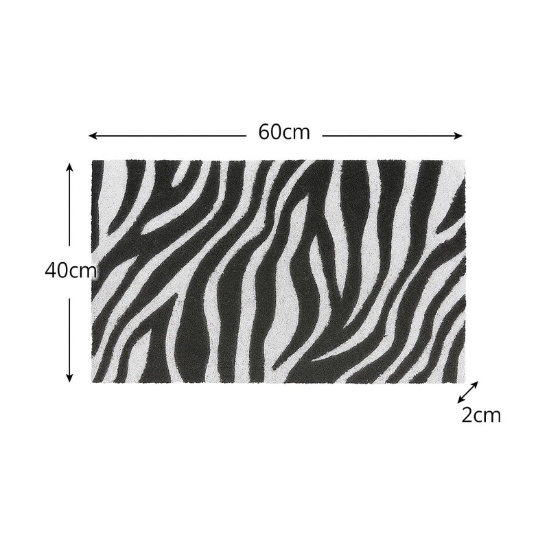 Melody Maison Zebra Print Coir Door Mat
