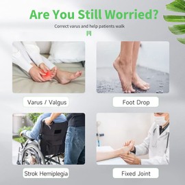GHORTHOUD AFO Foot Drop Brace Splint Ankle Foot Orthosis Walking with Shoes or Sleeping for Stroke Hemiplegia S-Left(Comfort)