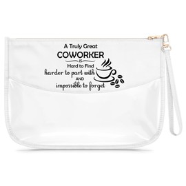 Appreciation Gifts for Colleagues Women Clear Makeup Bag Going Away Gifts for Coworker Cosmetic Bag Farewell Moving Away Present for Colleague Friends New Job Present Travel Pouch
