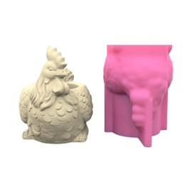 QIXIAMO Flowerpot Molds Silicone Candle Holder Mould Rooster Shape Vase Molds Easy to Use Silicone for Crafting Item