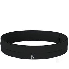 Comfy Running Waist Belt & Phone Holder- Bounce-Free Storage for Essentials - Moisture-Wicking & Reflective - Perfect for Jogging, Gym and Travel (Black, Large)