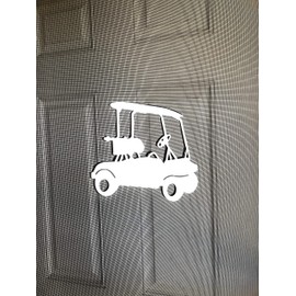DCentral® Golf CART Flexible Vinyl Screen Magnets, Double-Sided, White -Easier to See, Helps to Stop Walking into Screens, Covers Small tears, for Non-RETRACTABLES, Size 6" x 6"