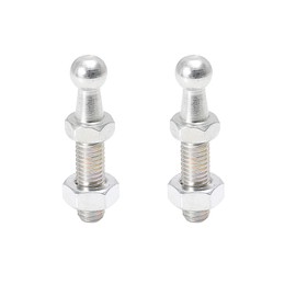 X AUTOHAUX 2 Set 10mm M8x25mm Car Gas Lift Ball Stud Silver Tone for Gas Struts Shock Absorber