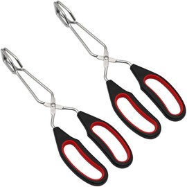 Leadigol Scissor Cooking Tongs Stainless Steel Kitchen Tongs with Comfortable Handle for Cooking BBQ Grilling Frying