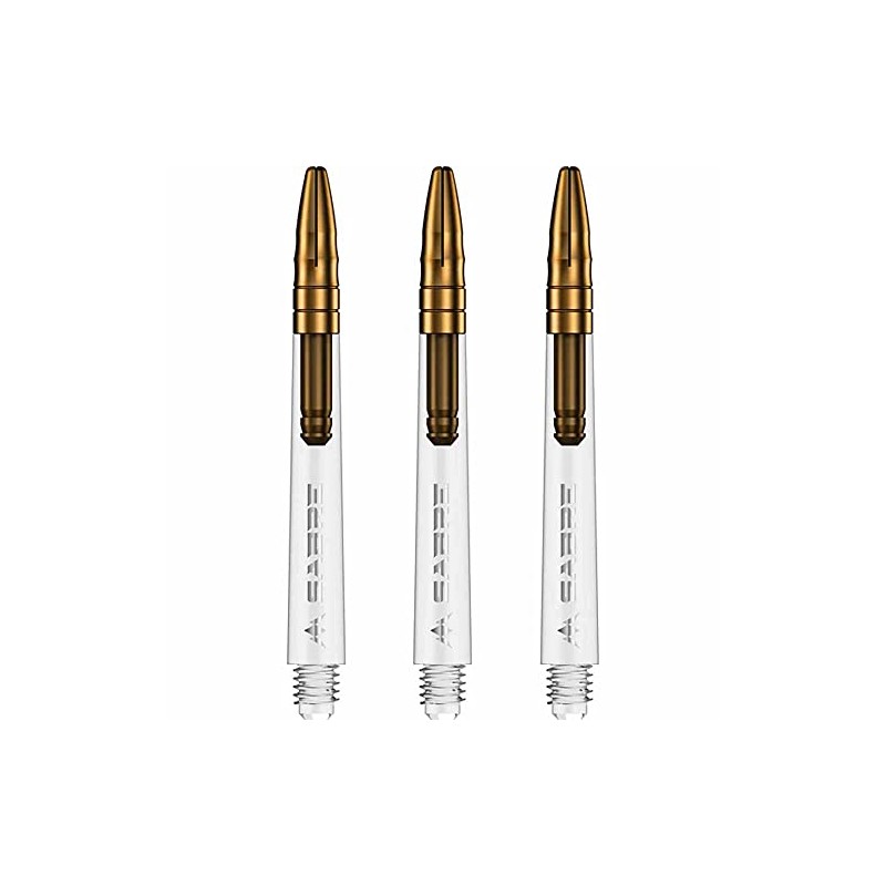 Mission Darts Sabre Shafts | Durable Clear Polycarbonate Stems with
