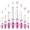 FASTPRO 8-Piece Pink Magnetic Screwdrivers Set with 4 Phillips and