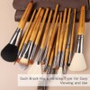 Juego de Brochas de Maquillaje 15 Piezas de Brochas de