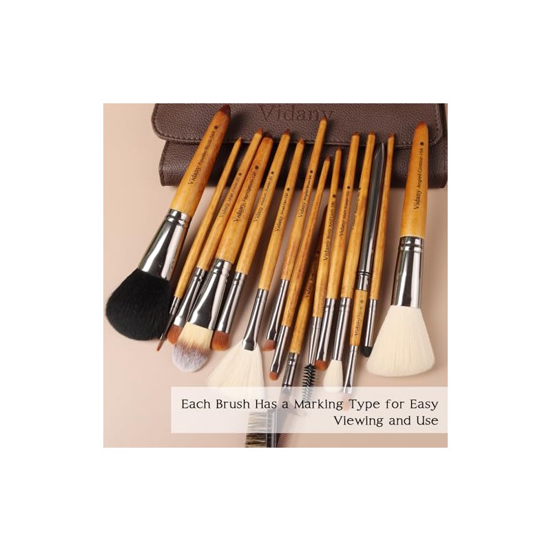 Juego de Brochas de Maquillaje 15 Piezas de Brochas de