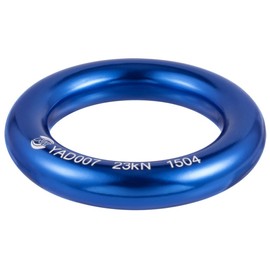 PROND Aluminum Rappel Ring, Climb Perfect Tension Aluminum Alloy O-Ring, 23KN Rappel Rings for Rock Climbing Arborist and Hammock (Blue - 1 Pcs/Pack)