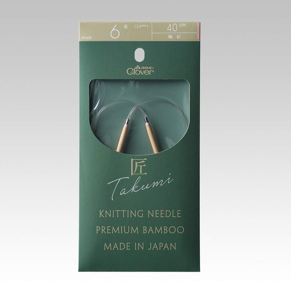 Clover Takumi Circular Knitting Needles - S, 15.7 inches (40