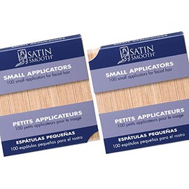 Satin Smooth Small Applicators Eyebrow, Upper Lip, Chin, Facial Hair Waxing 100 ct x 2 packs