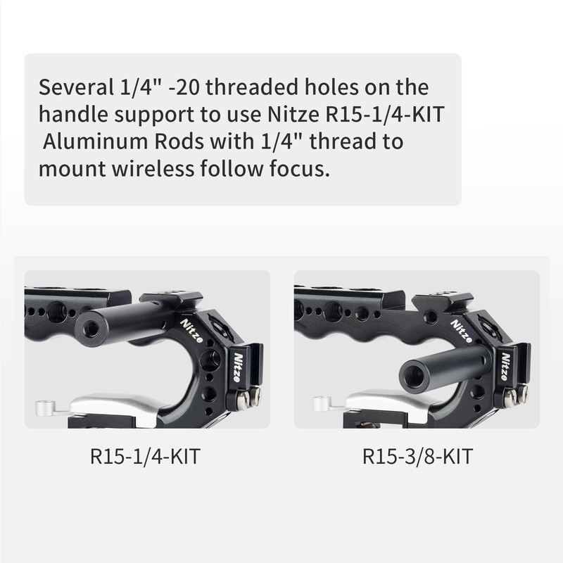 Nitze Lightweight NATO Top Handle, Built-in NATO Rail, Quick Release