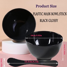 Rowcay 10 Pack Plastic Facial Mask Mixing Bowl, Mud Mask Mixing Bowl DIY Skin Care Mixing Tool Kit with Spatula - Cosmetic Beauty Tool for Home Salon