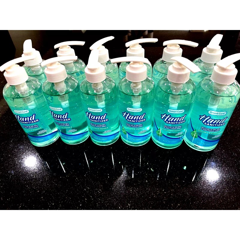 Smart Care Hand Sanitizer Lot Of 12 Large Bottles 16.9oz