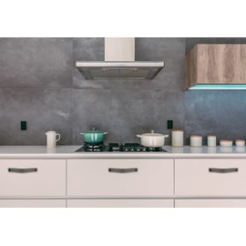 Brute Strength - Leather Handles for Furniture - Dark Grey - 12 pcs - 16,5 x 2,5 cm - Cabinet Handle, Door Handle for Kitchen, Bathroom, cabinets, Dresser, Wood