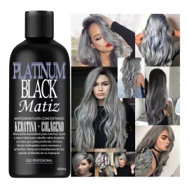 VIVONATURAL  Platinum Black Matizador Gris Plata Cabello Rubio Plata