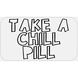 Take A Chill Pill - 100 Stickers Pack 2.25 x 1.25 inches - 80s Eighties Slang