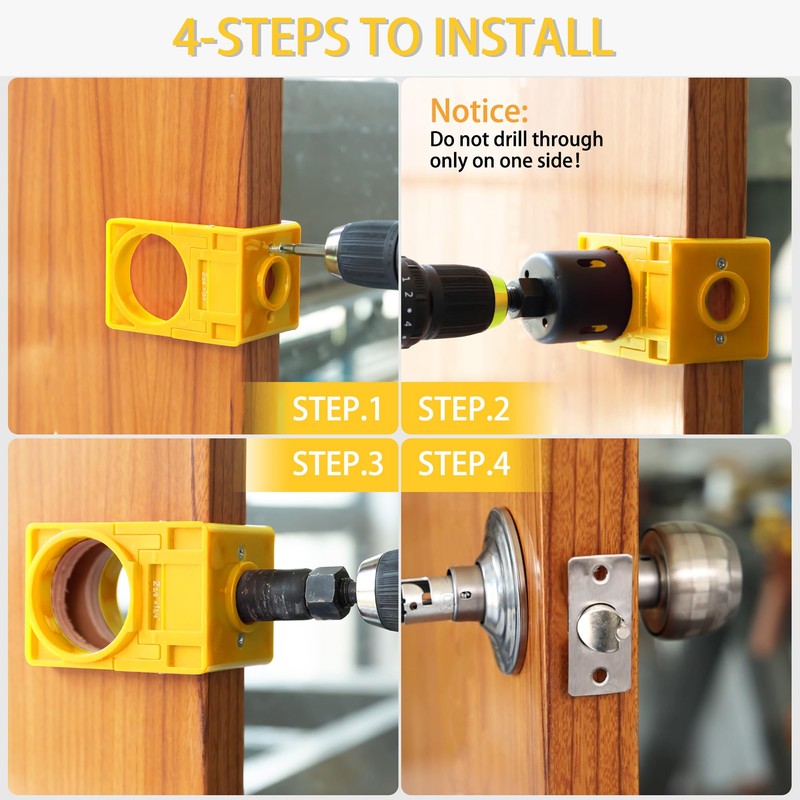 RKK 1-3/8" - 1-3/4" Door Lock Installation Kit Door Hole