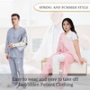 LAROTSUBA Summer Cotton Bedridden Patient Clothing,Disability Clothing With Fully Open