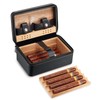 SEEJI Travel Cigar Humidor Box Case - Double Layer Design