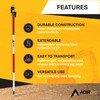 AdirPro Aluminum Prism Pole - Telescopic 12’ (3.7m) - Adjustable
