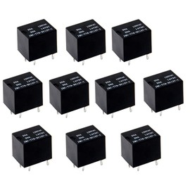 Power Relay, DC 12 V, 5 Pin 20 A, Mini Electromagnetic Relay, JQC-T78-DC12V-C, Automotive Electronics, Pack of 10