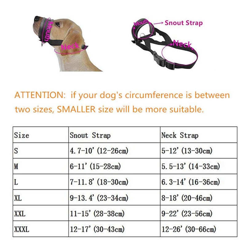 Nylon Soft Dog Muzzle for Dogs Prevent Anti Biting, Barking
