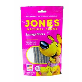 Jones Natural Chews Sausage Sticks Dog Treats (More Than 20 Pieces) 3.3 Oz Bag